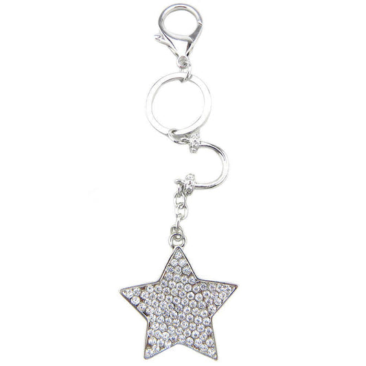 Western Elite Jewelry - KC-011 SILVER PLATING STAR CHARM KEY CHAIN/KEY FINDER