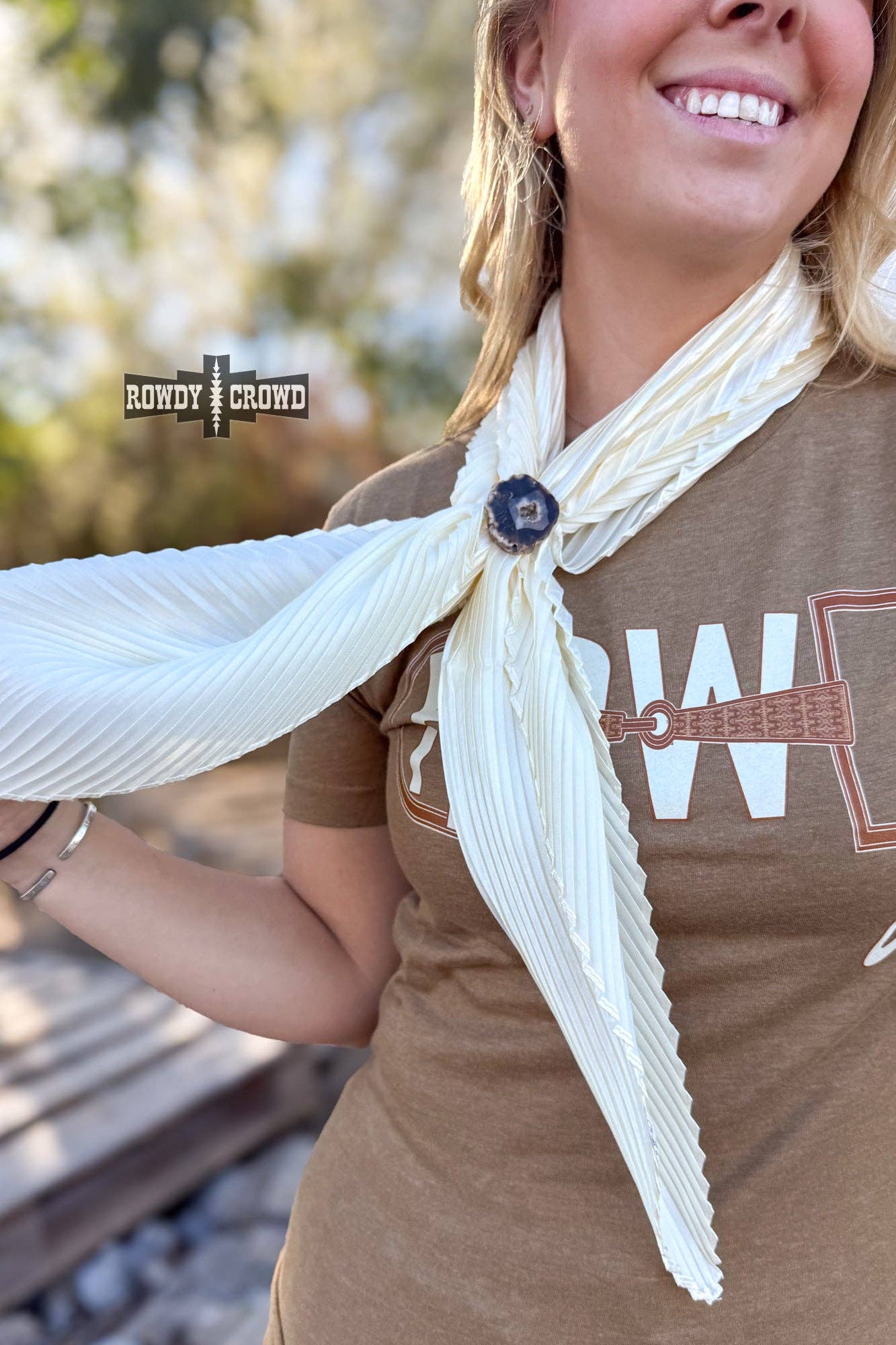 Rowdy Crowd Clothing - Pasadena Pleated Wild Rags - Coffee