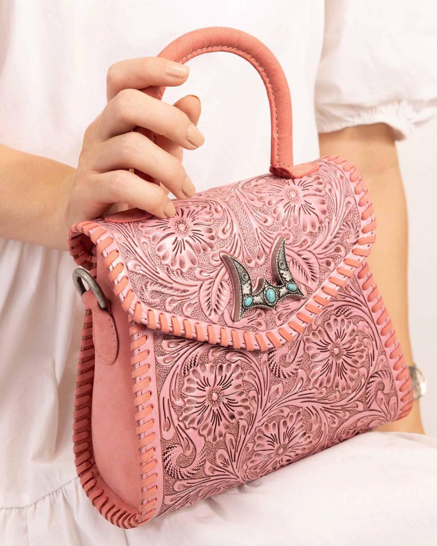 Loyal West - Leon Mini Handle Purse - Pink
