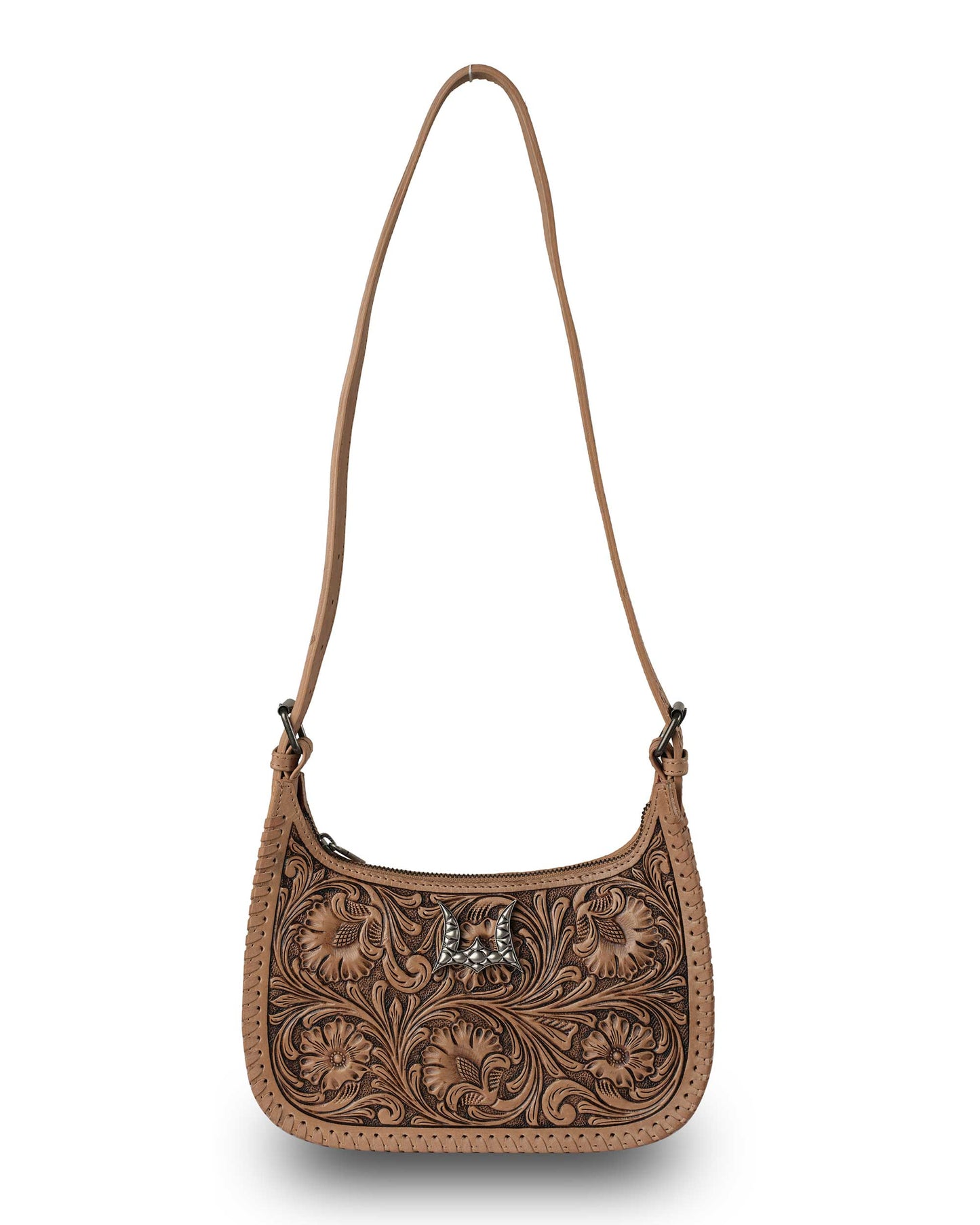 Loyal West - Handtooled Dannia Large Purse - Saddle Brown - NaN / Saddle Brown