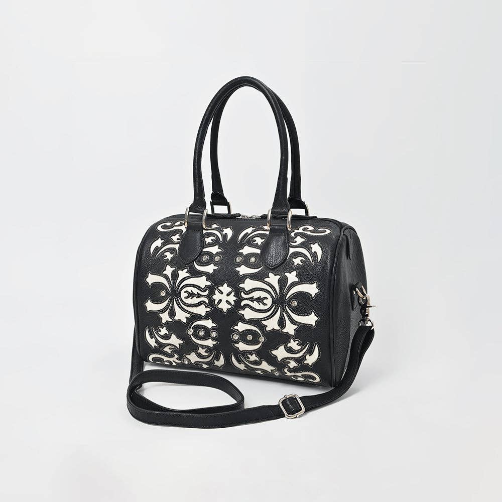 ADBGM897 Western Floral Overlay Leather Speedy Bag - American Darling