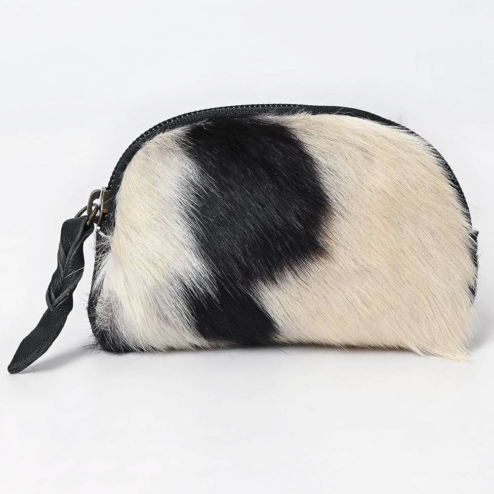 LS Western - ADBG444 Coin Purse Hair On Genuine Western Leather Women Bag - ADBG444BKW