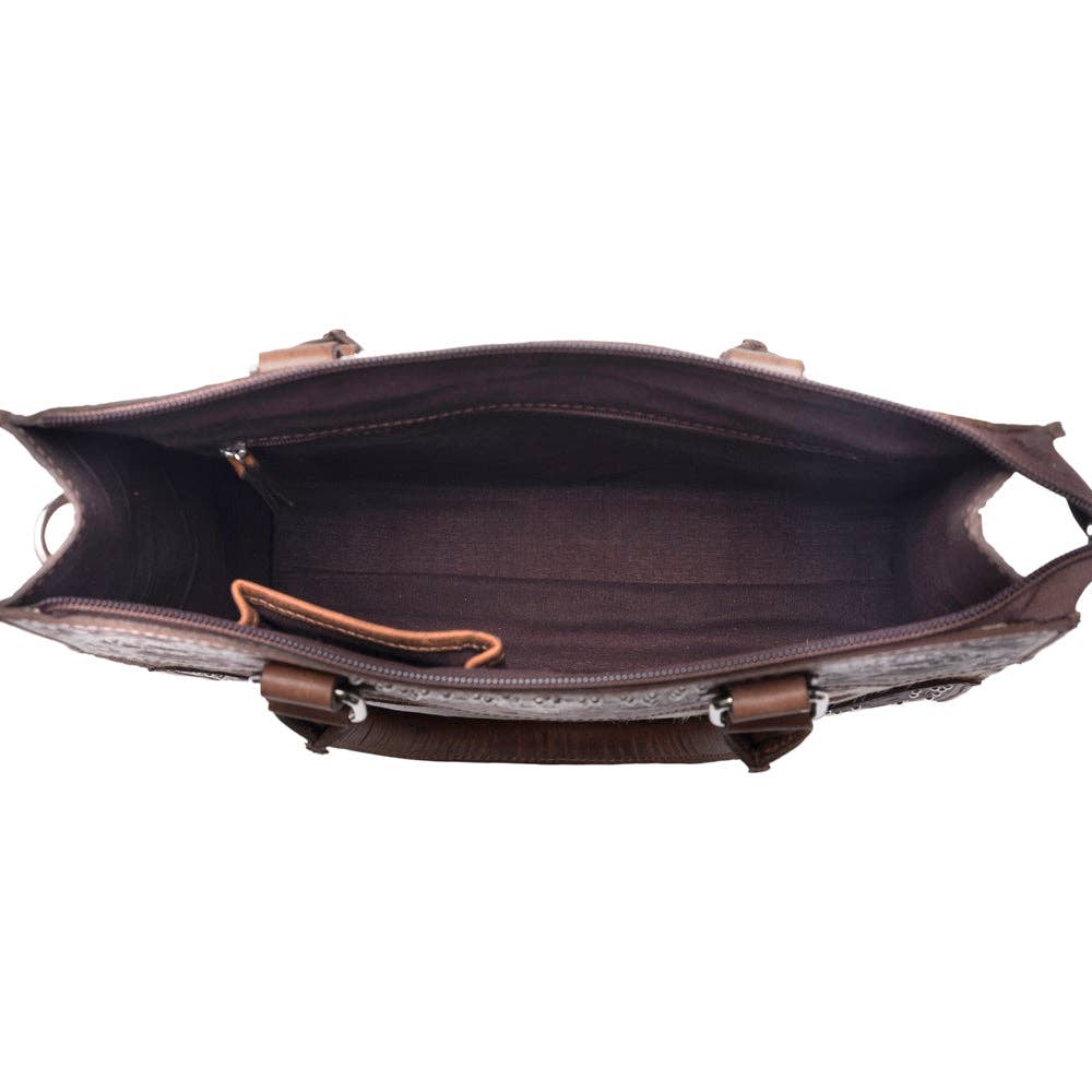 Myra Bag - Timber Trail Hairon Leather Concealed Carry Bag in Cream Mocha - Cream Mocha