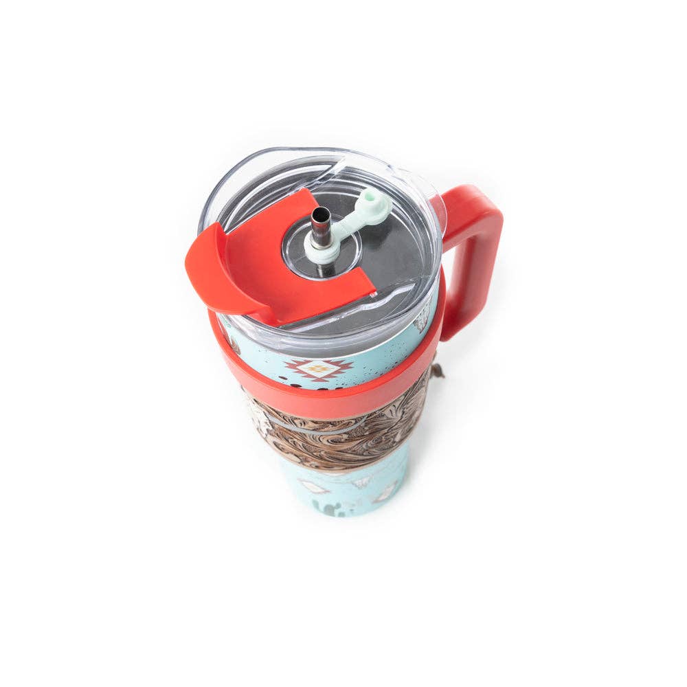 Myra Bag - Wide Wyoming Tumbler In Sea Blue - WITH TOOLING
