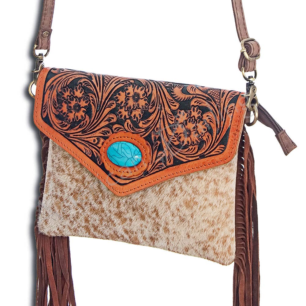 LS Western - ADBGD101 Envelope Hair-On Genuine Western Leather Women Bag - ADBGD101