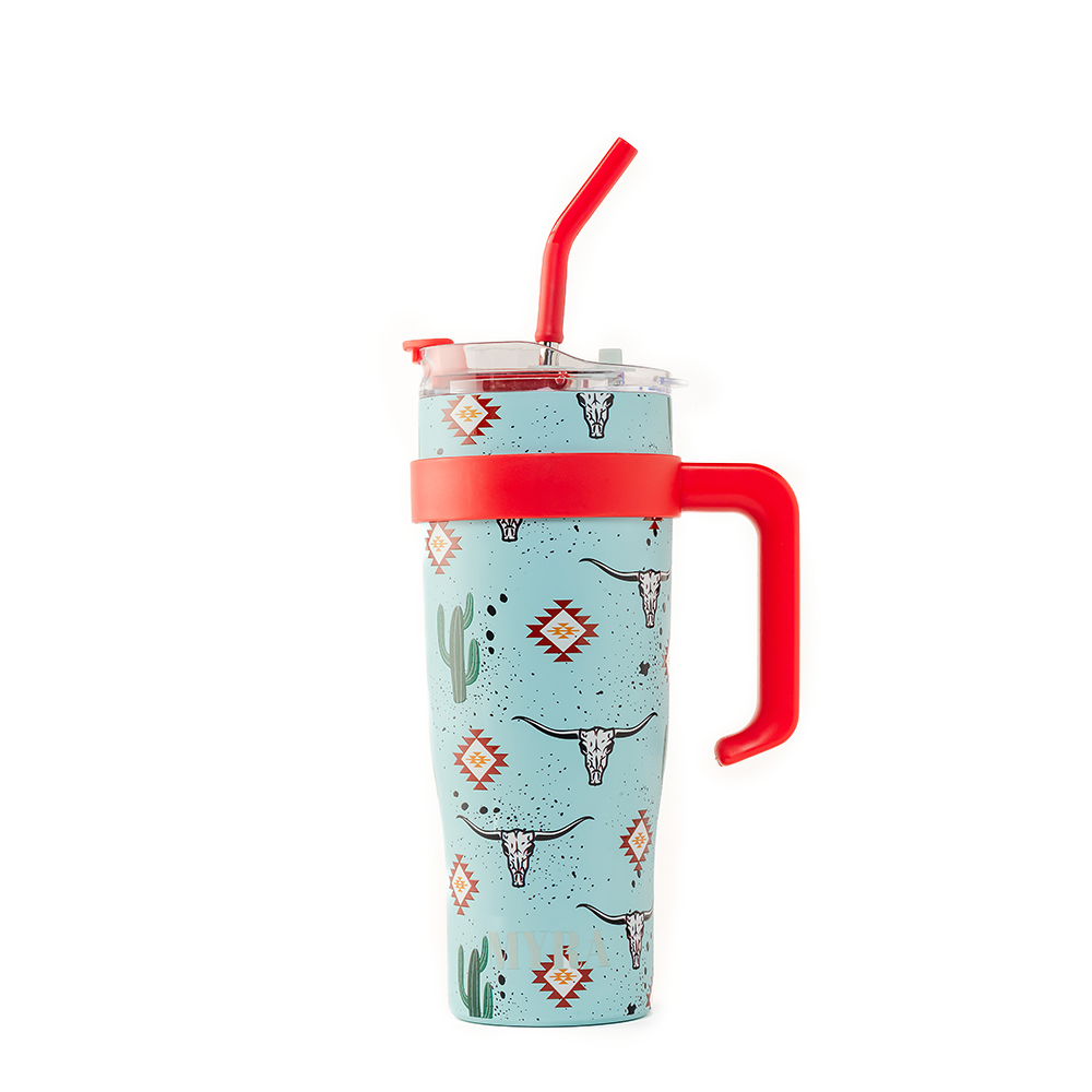 Myra Bag - Wide Wyoming Tumbler In Sea Blue - WITH TOOLING
