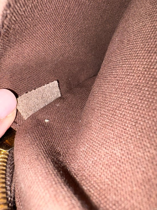 Louis Vuitton Pochette Saint Paul Clutch Bag Damier Ebene Canvas